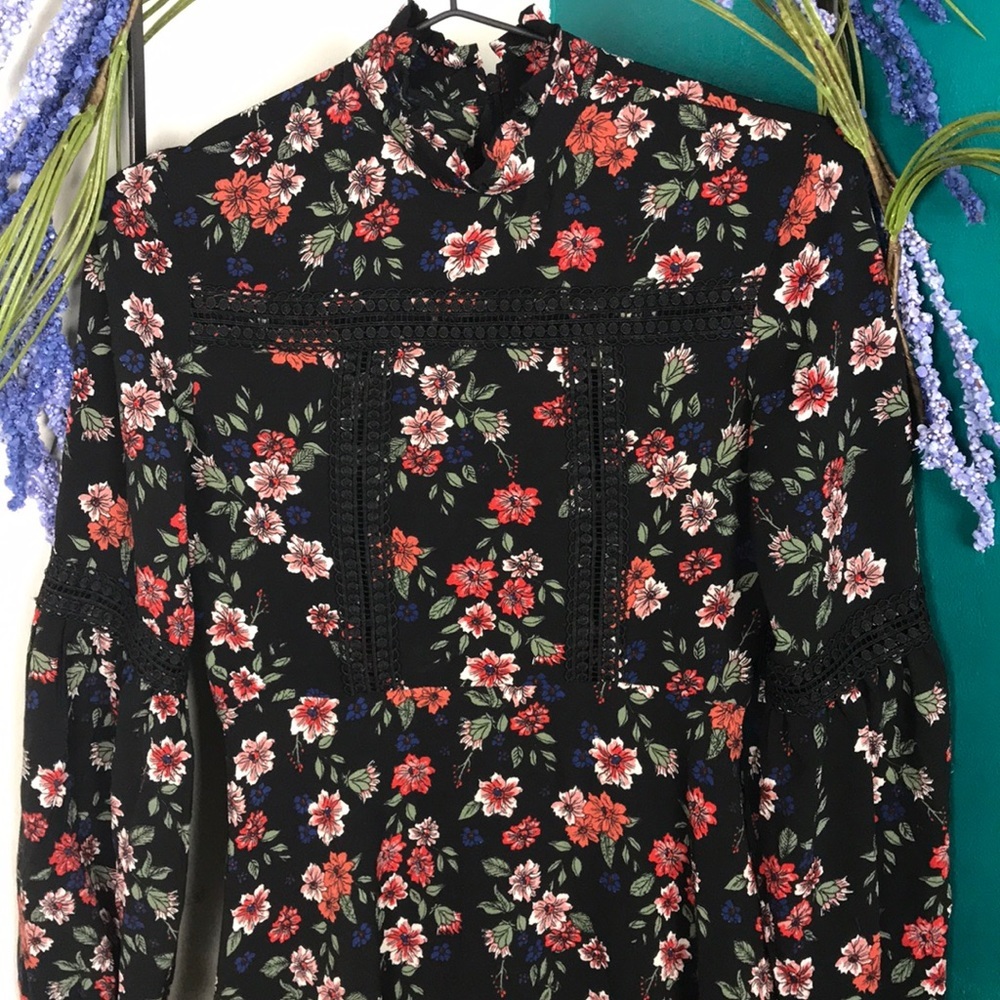Free Generation Los Angeles black print mini dress - Picture 7 of 12